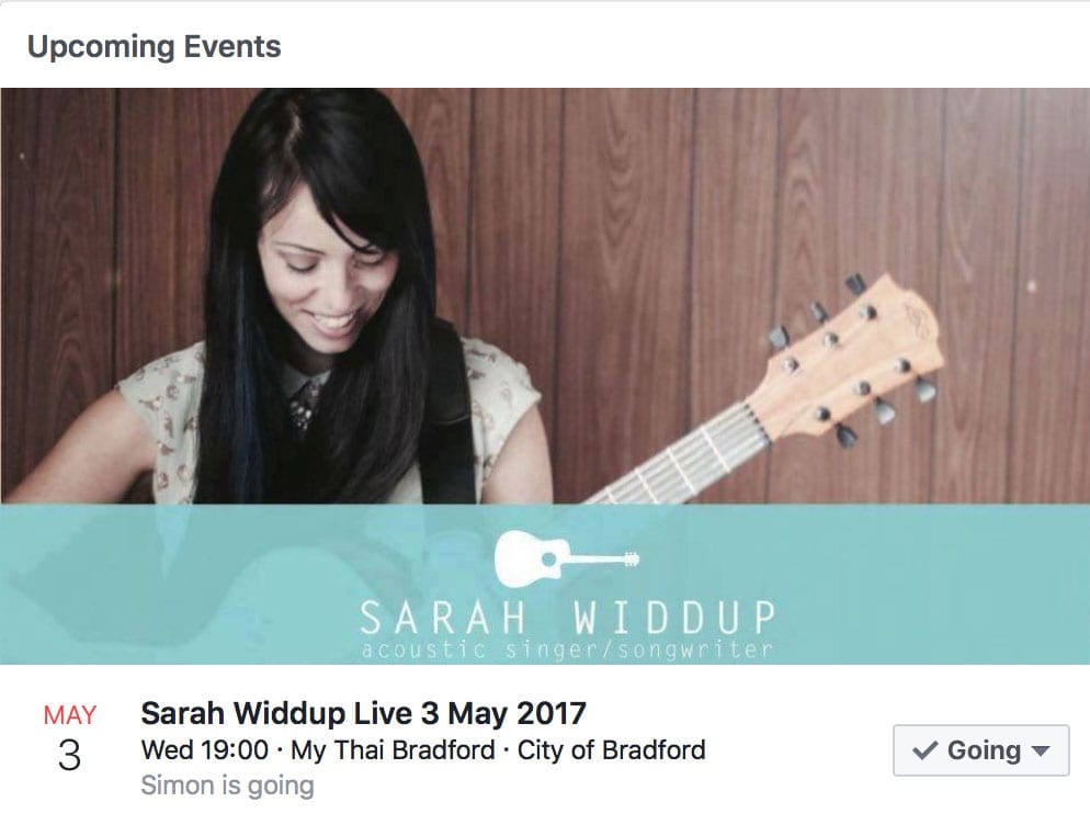  Sarah Widdup Live 3 May 2017